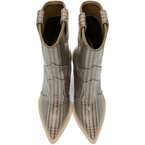 fendi boots with lace heel|Fendi plaid cowboy boots.